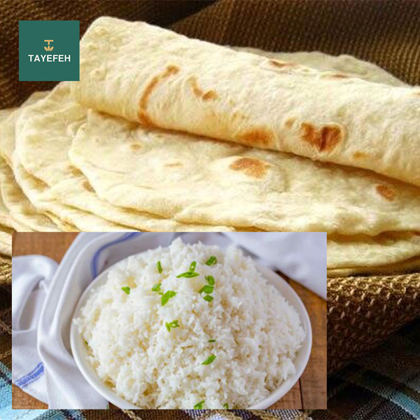 نان سفید در مقابل برنج سفید
